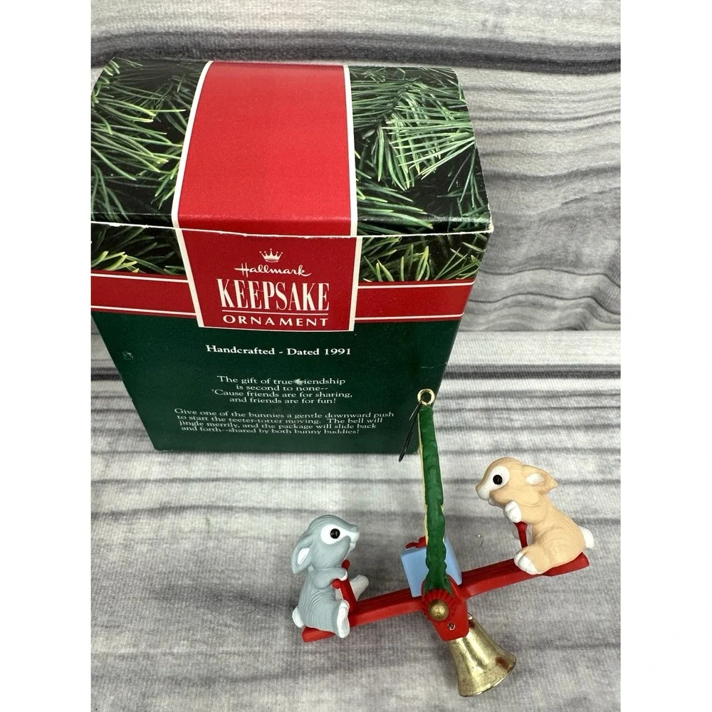 HALLMARK KEEPSAKE ORNAMENT TIME FOR A TREAT 96 FRIENDS ARE FUN 91 LOVE TO SEW 97
